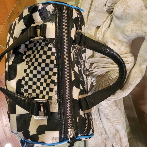 L.A.M.B. by Gwen Stefani Bristol Dartboard Satchel Luxury Designer Bag #582 - Picture 10 of 16